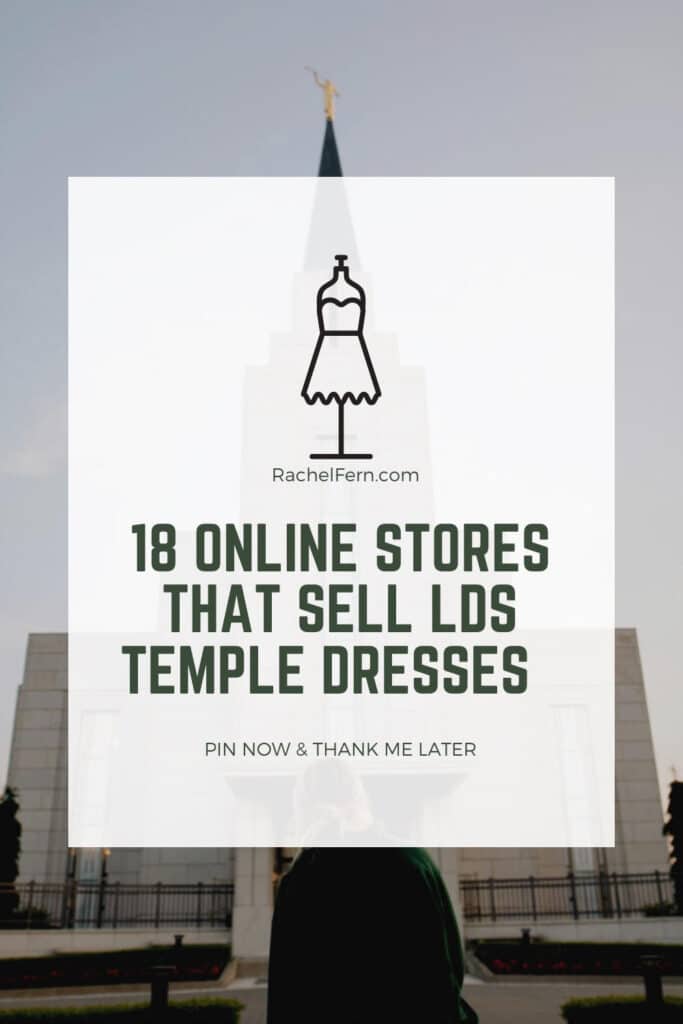 18 Online Stores that sell LDS Temple Dresses. pin now and thank me later. Rachelfern.com