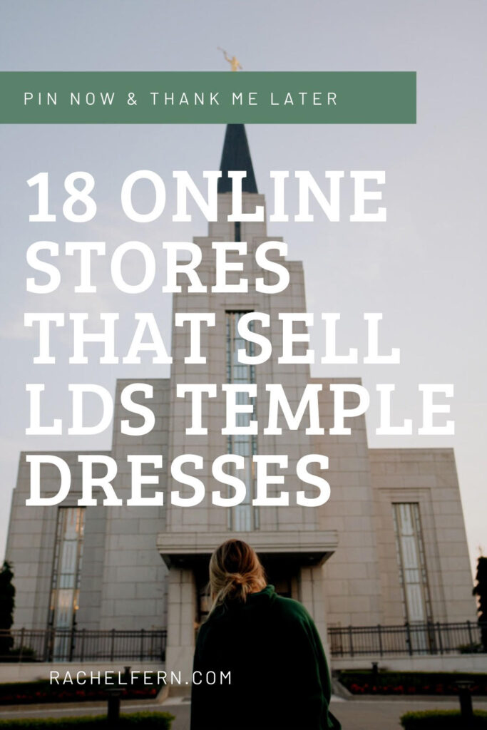 18 online stores that sell LDS Temple dresses. Pin now and thank me later. Rachelfern.com
