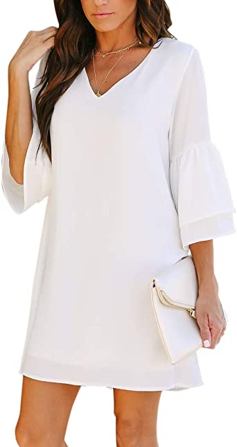 Classy and elegant white short dress for wedding exit. Perfect getaway dress for a classy bride. It has beautiful long sleeves with a flattering shape for most body types. white wedding getaway dress